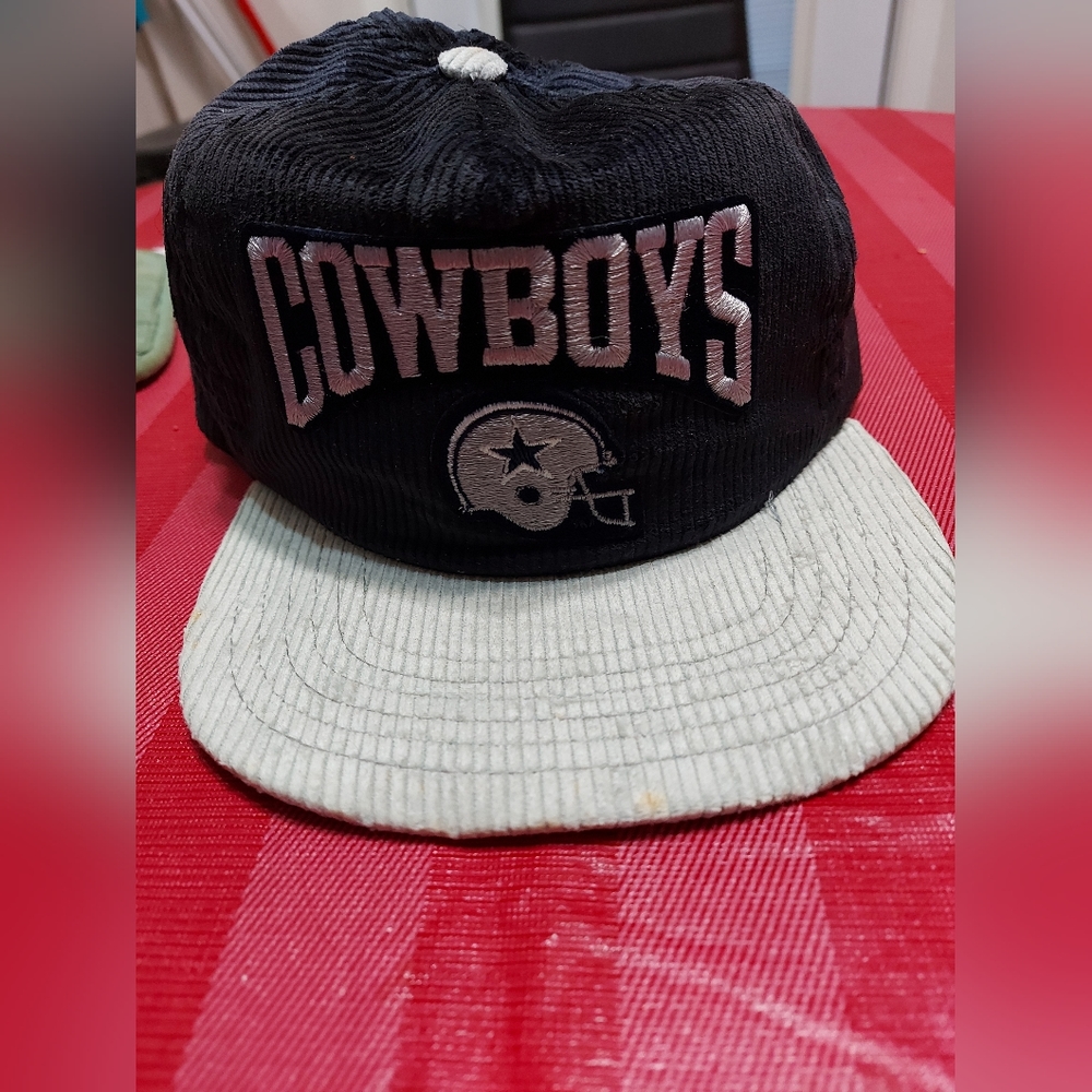 Vintage NFL‎ Corduroy Rare New Era Dallas Cowboy's Snapback Hat Big Logo.